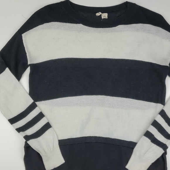 MOTH Anthropologie Striped Ramie Sweater Shirt - Picture 2 of 8